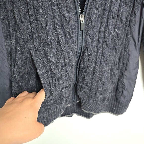 Tommy Bahama Men's Sz XL Cardigan Wool Cotton Cable Chunky Knit Full Zip Fisherm - Picture 5 of 9
